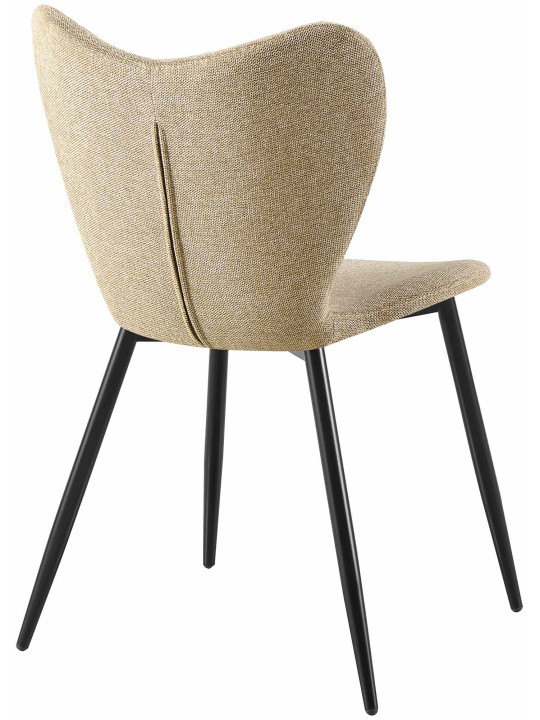 Silla de comedor Maika tela, taupe