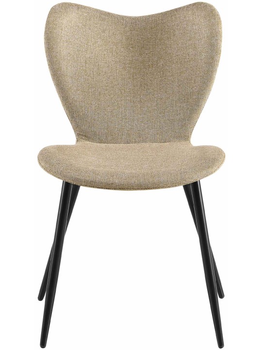 Silla de comedor Maika tela, taupe