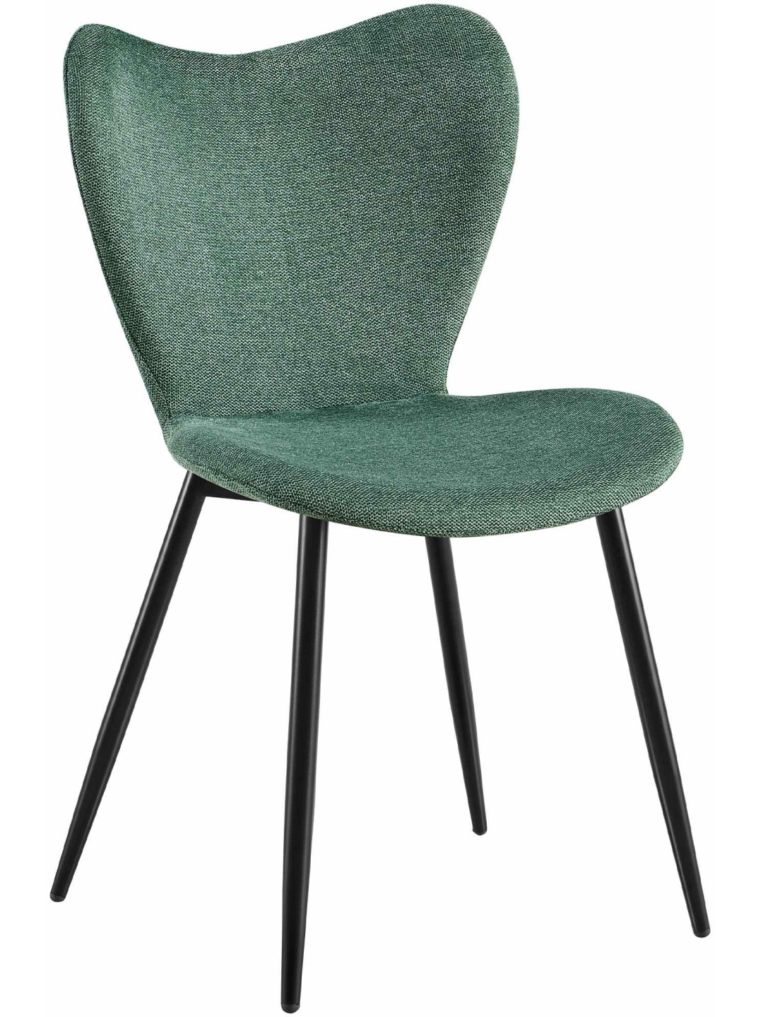 Silla de comedor Maika tela, verde