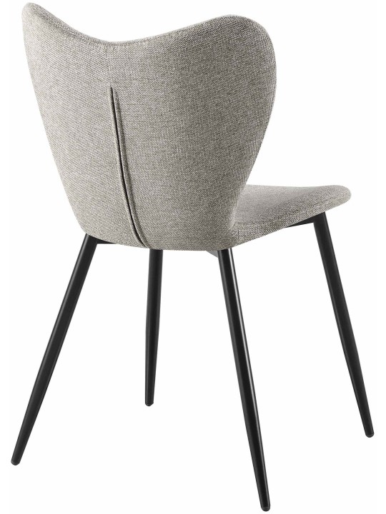 Silla de comedor Maika tela, gris