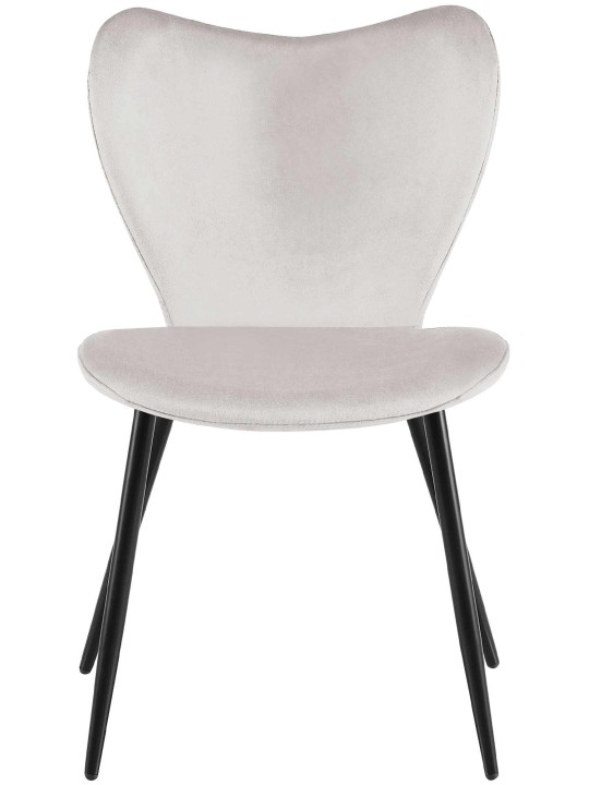 Silla de comedor Maika terciopelo, gris