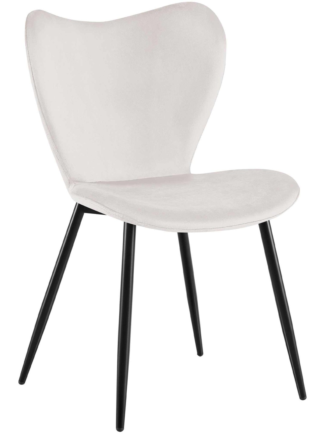 Silla de comedor Maika terciopelo, gris
