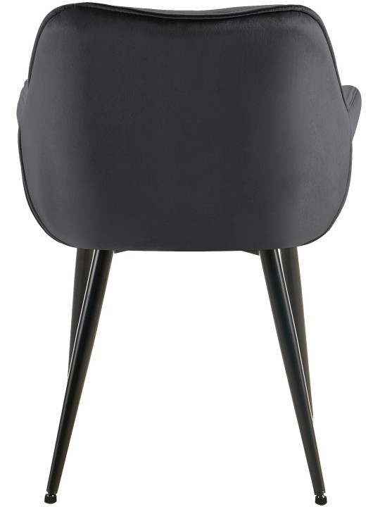 Silla Tanna Terciopelo, gris oscuro