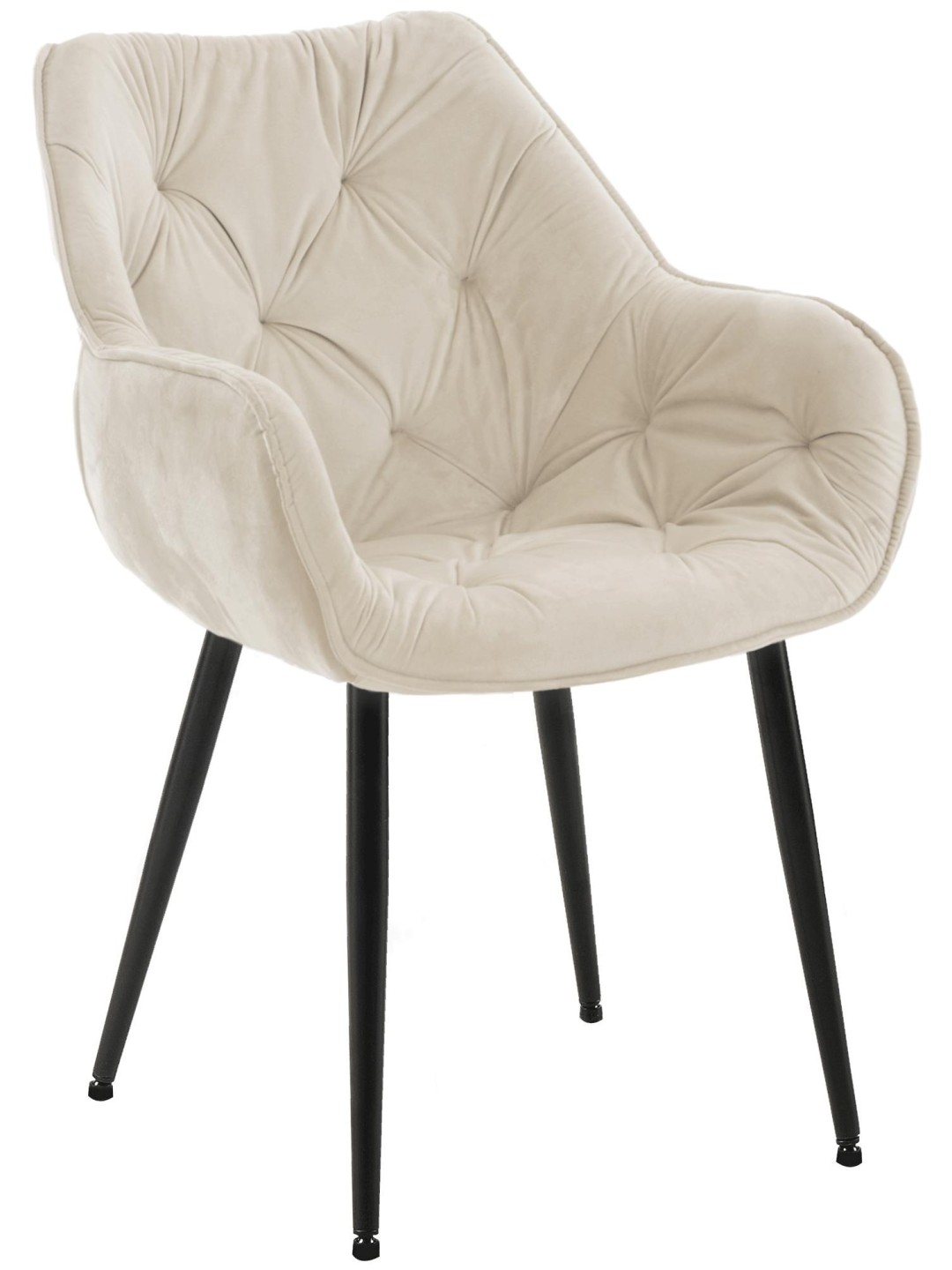 Silla Tanna Terciopelo, crema