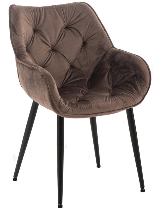Silla Tanna Terciopelo, marrón Silla Tanna Terciopelo, marrón