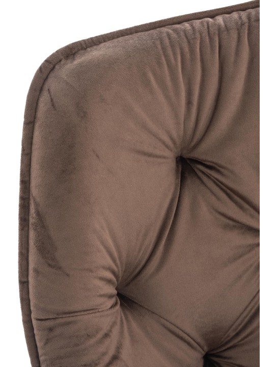 Conjunto de 2 sillas Tanna terciopelo, marrón Conjunto de 2 sillas Tanna terciopelo, marrón