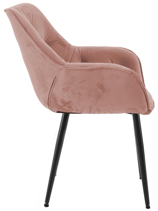 Conjunto de 2 sillas Tanna terciopelo, rosa