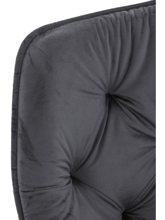 Conjunto de 4 sillas Tanna terciopelo, gris oscuro