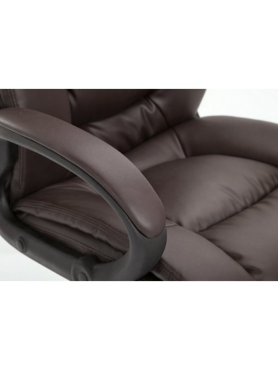 Silla de oficina XL Sparta piel sintética, marrón