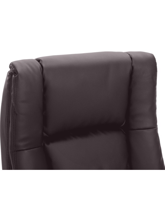 Silla de oficina XL Sparta piel sintética, marrón