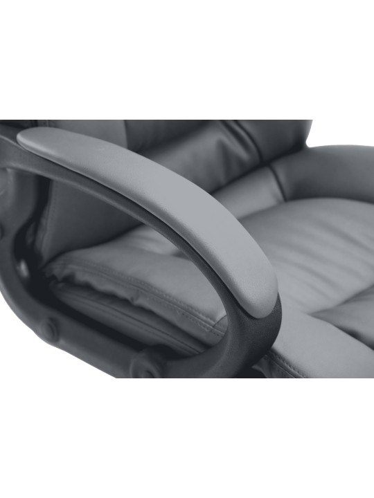 Silla de oficina XL Sparta piel sintética, gris