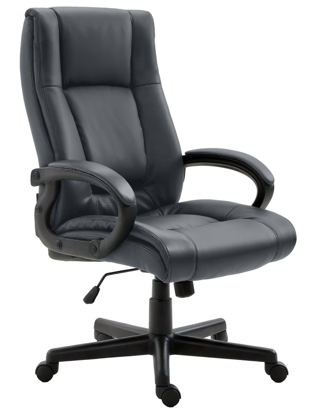 Silla de oficina XL Sparta piel sintética, gris