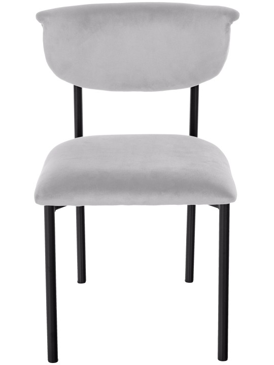 Juego de 2 sillas de visita Gambell terciopelo, gris