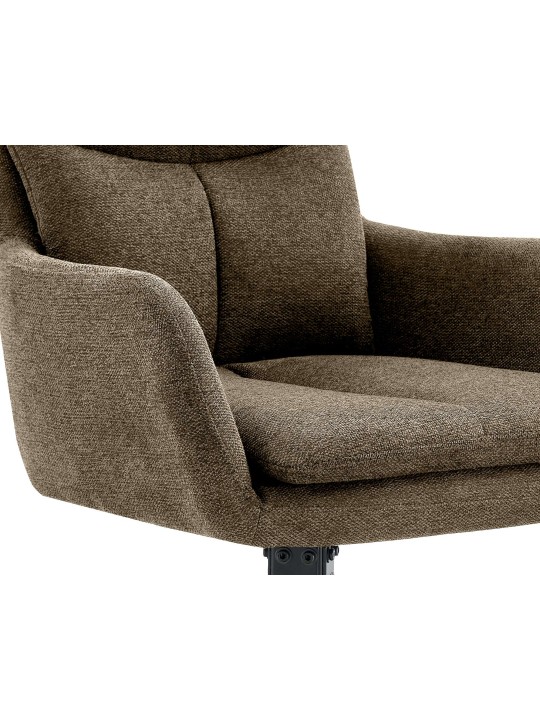 Silla de comedor Somers tela, marrón