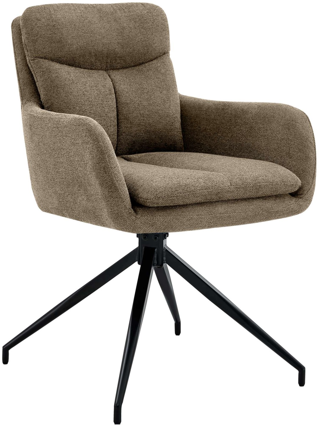 Silla de comedor Somers tela, marrón