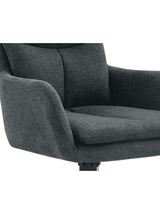 Juego de 2 sillas de comedor tela Somers, gris oscuro Juego de 2 sillas de comedor tela Somers, gris oscuro