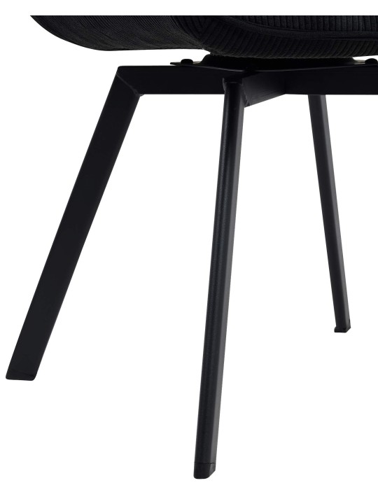 Silla de comedor Jordi Cord, negro