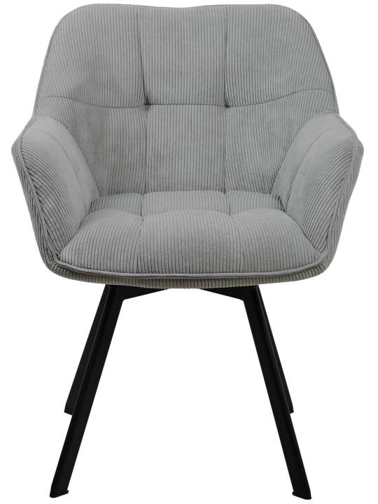 Silla de comedor Jordi Cord, gris