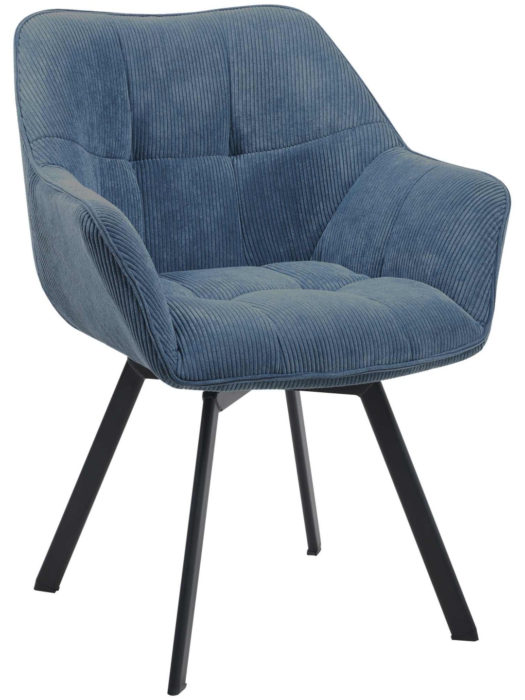 Silla de comedor Jordi Cord, azul