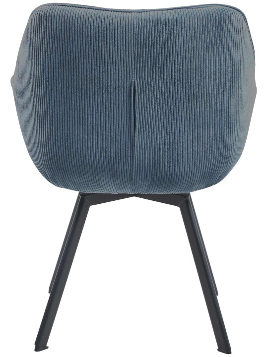 Silla de comedor Jordi Cord, azul