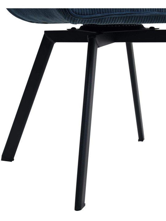 Silla de comedor Jordi Cord, azul