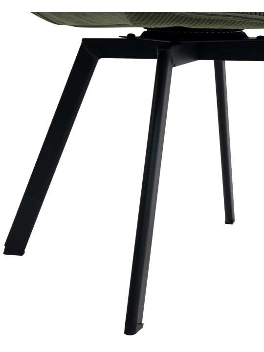 Silla de comedor Jordi Cord, verde