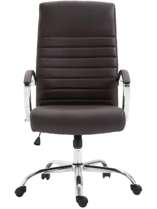 Silla de oficina Valais piel sintética, marrón Silla de oficina Valais piel sintética, marrón
