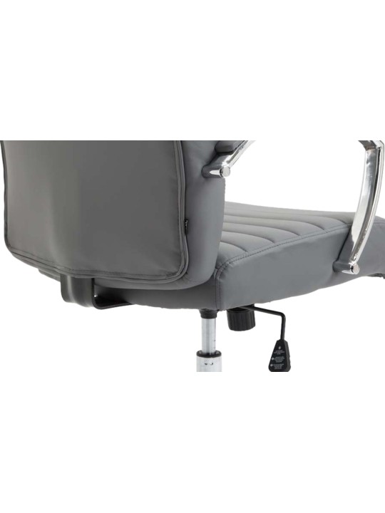 Silla de oficina Valais piel sintética, gris