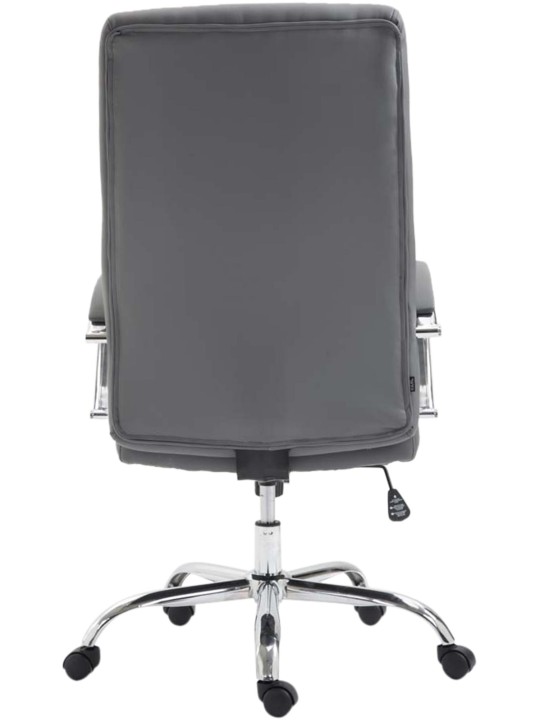 Silla de oficina Valais piel sintética, gris