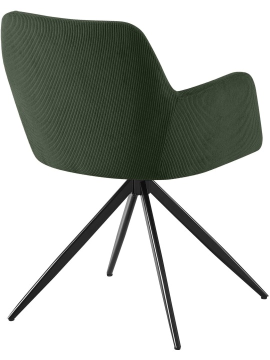 Silla de comedor Olema Cord, verde