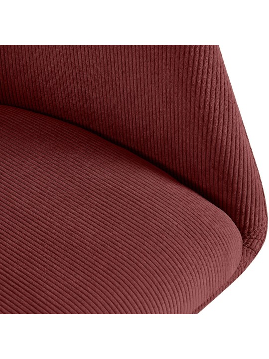 Silla de comedor Olema Cord, burdeos