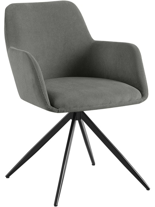 Silla de comedor Olema Cord, gris