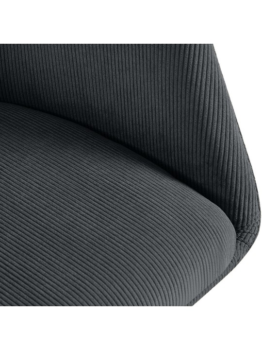 Silla de comedor Olema Cord, negro