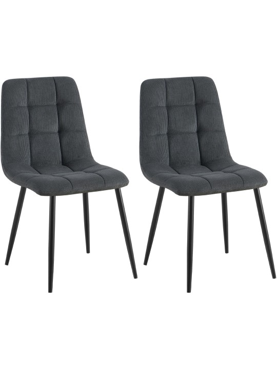 Juego de 2 Sillas de Comedor Tilde Cordón, negro Juego de 2 Sillas de Comedor Tilde Cordón, negro