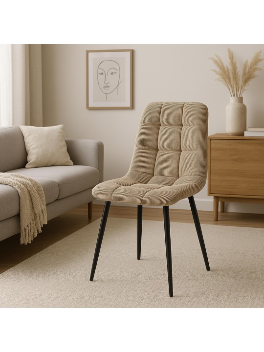 Juego de 2 Sillas de Comedor Tilde Cordón, taupe Juego de 2 Sillas de Comedor Tilde Cordón, taupe