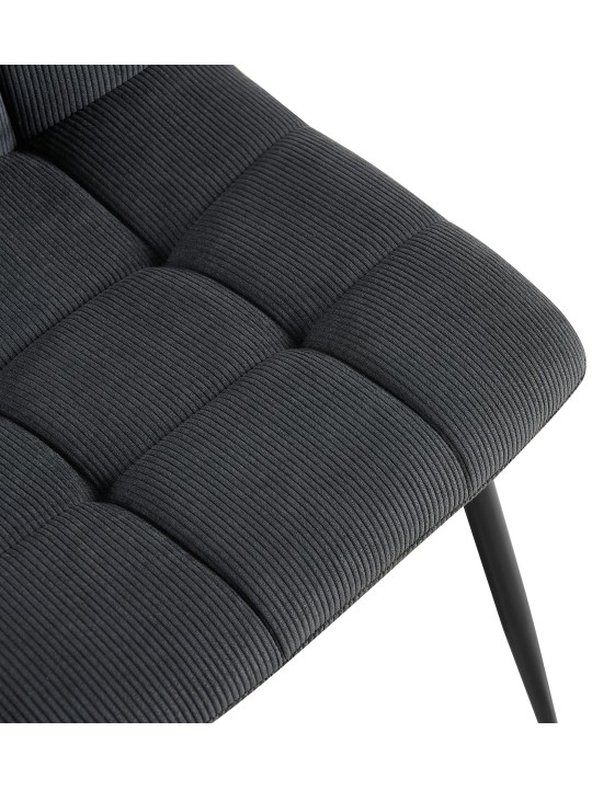 Juego de 4 sillas de comedor Tilde Cordón, negro