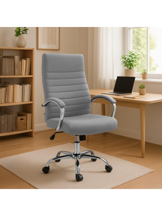 Silla de oficina tela Valais, gris