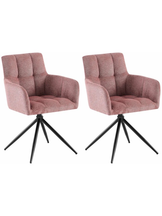 Juego de 2 sillas de comedor tela Jonah, rojo rubí Juego de 2 sillas de comedor tela Jonah, rojo rubí