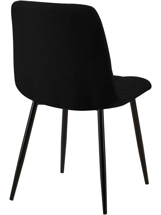 Silla de comedor tela Tilde, negro