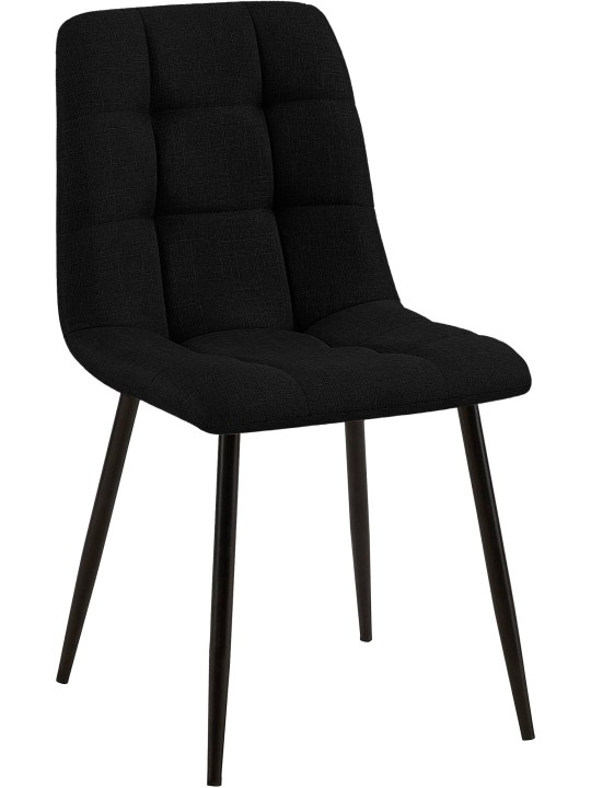 Silla de comedor tela Tilde, negro