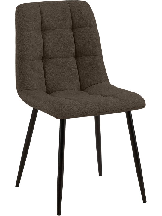 Silla de comedor tela Tilde, marrón