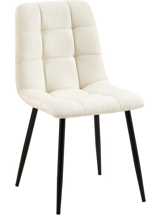 Silla de comedor tela Tilde, crema
