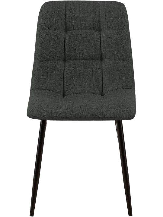 Juego de 2 sillas de comedor tela Tilde, gris oscuro