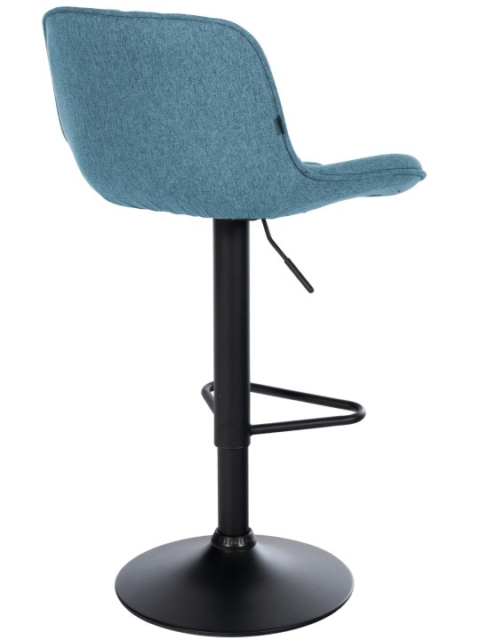 Juego de 2 taburetes de bar tela Kasson, azul