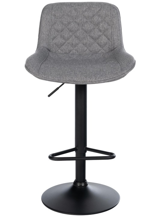 Juego de 2 taburetes de bar tela Kasson, gris oscuro