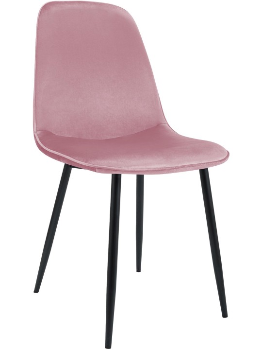 Silla de comedor de terciopelo Maryam, rosa