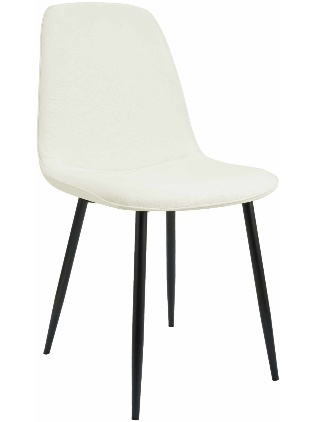 Silla de comedor Maryam tela, crema