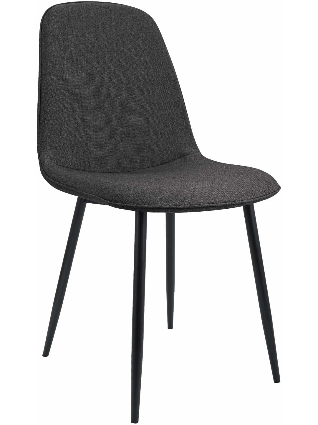 Silla de comedor Maryam tela, gris oscuro