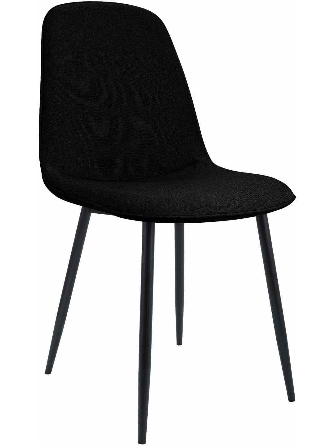 Silla de comedor Maryam tela, negro