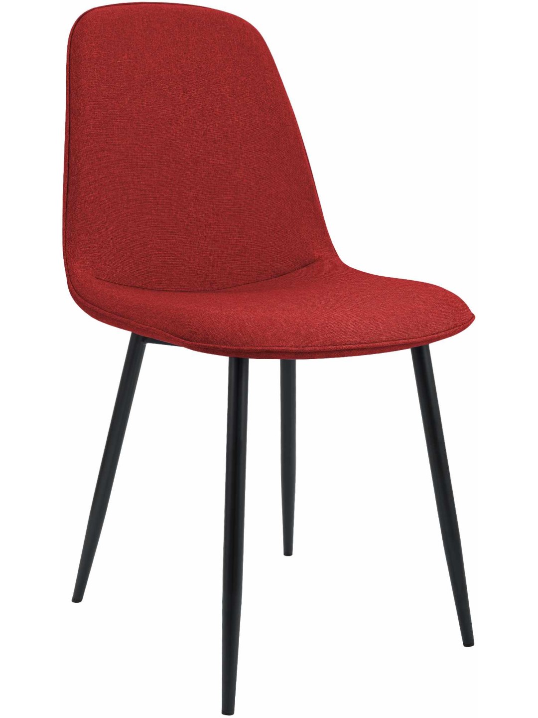 Silla de comedor Maryam tela, rojo